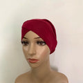 Cotton Forehead Cross Inner Cap Muslim Under Scarf Caps Jersey Under Hijab Bonnet Femme Musulman Turbante Mujer