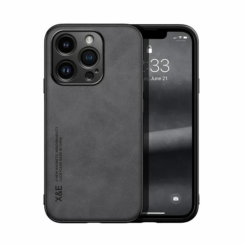 Case For iPhone 17 16e 15 14 13 12 11 Pro Max Plus 13 12 Mini 8 7 Plus Luxury Protective Cover Car Holder Phone Coque Fundas