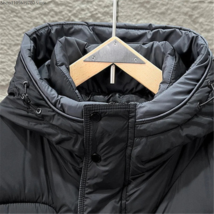 Men's Hooded Vest Winter Warm Waistcoat Men Cotton Padded Sleeveless Jackets Big Pockets Black Thick Coat Cosplay Costume 2026