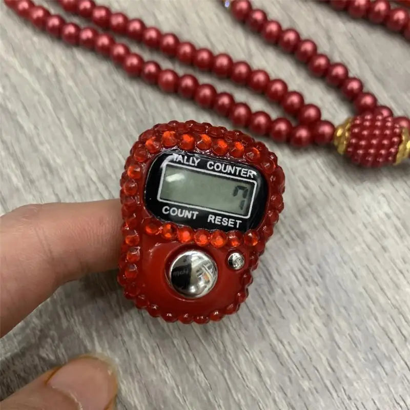 Y3NE 99-Prayer Tasbih Beads Rosary Beads with Counter Tasbih Prayer Beads Wrap Bracelets Necklace Eid Prayer Beads for Adult
