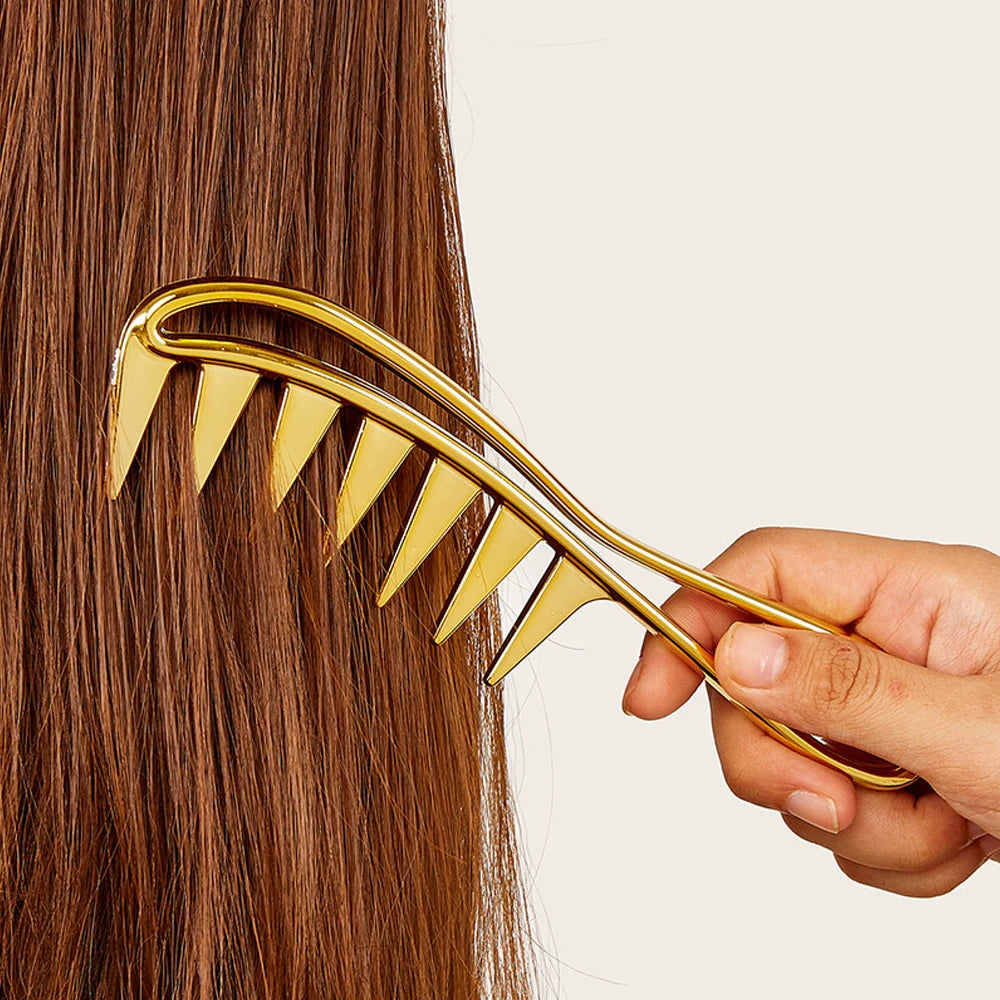 Antistatic Wide Teeth Retro Oil Head Comb Hair Styling Zoning Comb Detangle Curl Hair Comb Salon Hairdressing Tool For Men Woman