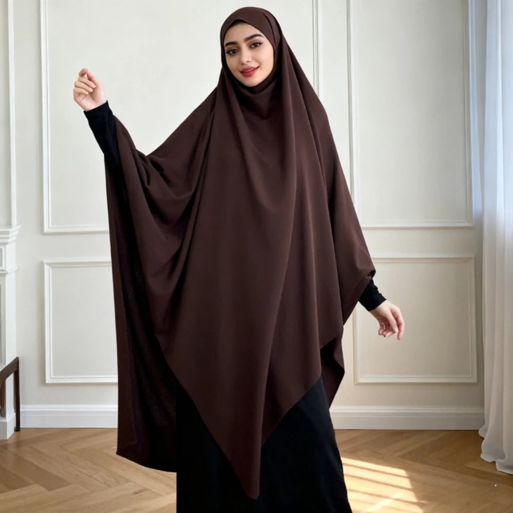 Eid Hooded Muslim Long Khimar Women Hijab Maxi Dress Prayer Garment Dj ...