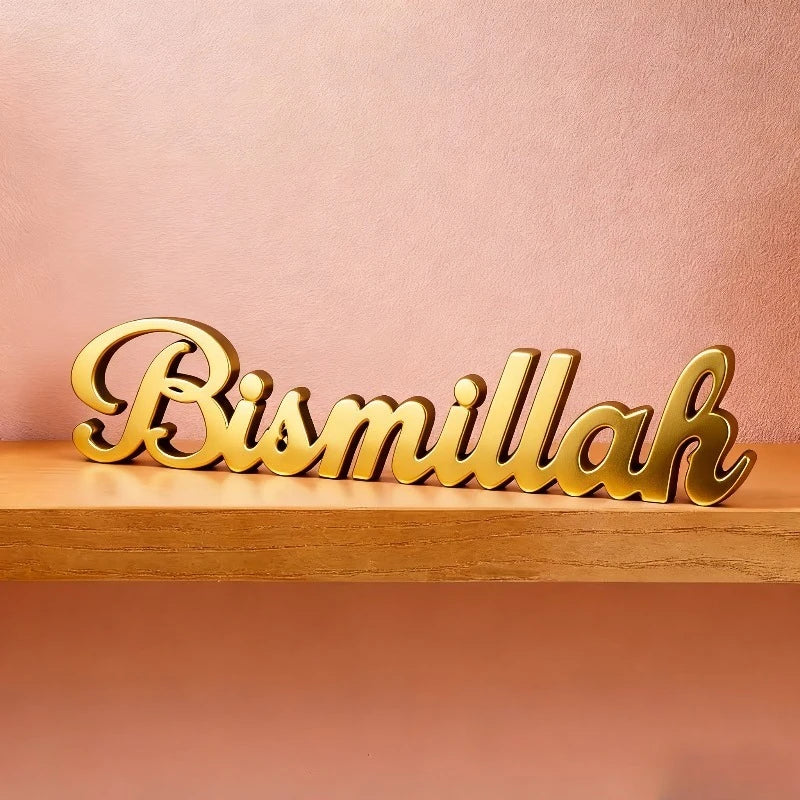 Bismillah Ramadan Acrylic Wooden Ornament Eid Mubarak Home Decoration Islamic Muslim Party Supplies Alhamdulillah Mashallah 2026