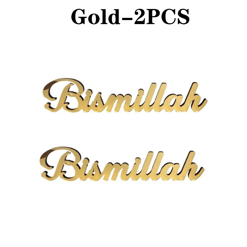 Bismillah Ramadan Acrylic Wooden Ornament Eid Mubarak Home Decoration Islamic Muslim Party Supplies Alhamdulillah Mashallah 2026