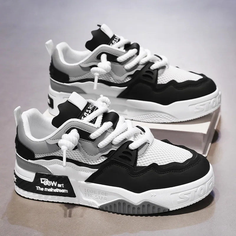 Men's casual shoes 2025 new men's shoes four season fashionable and versatile soft soled white shoes