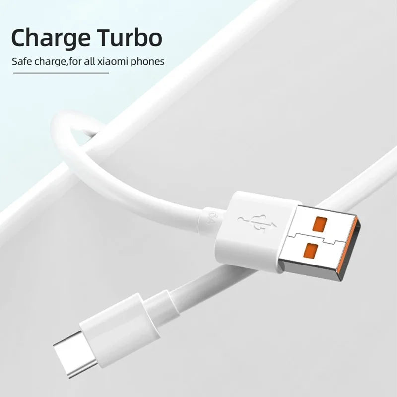 For XIAOMI Original 120W USB Turbo Fast Charging For mi 17 15 14 13 12 11 6A 67W Type C Cable Redmi Note 10 9 8 7 5 Pro K70 Poco