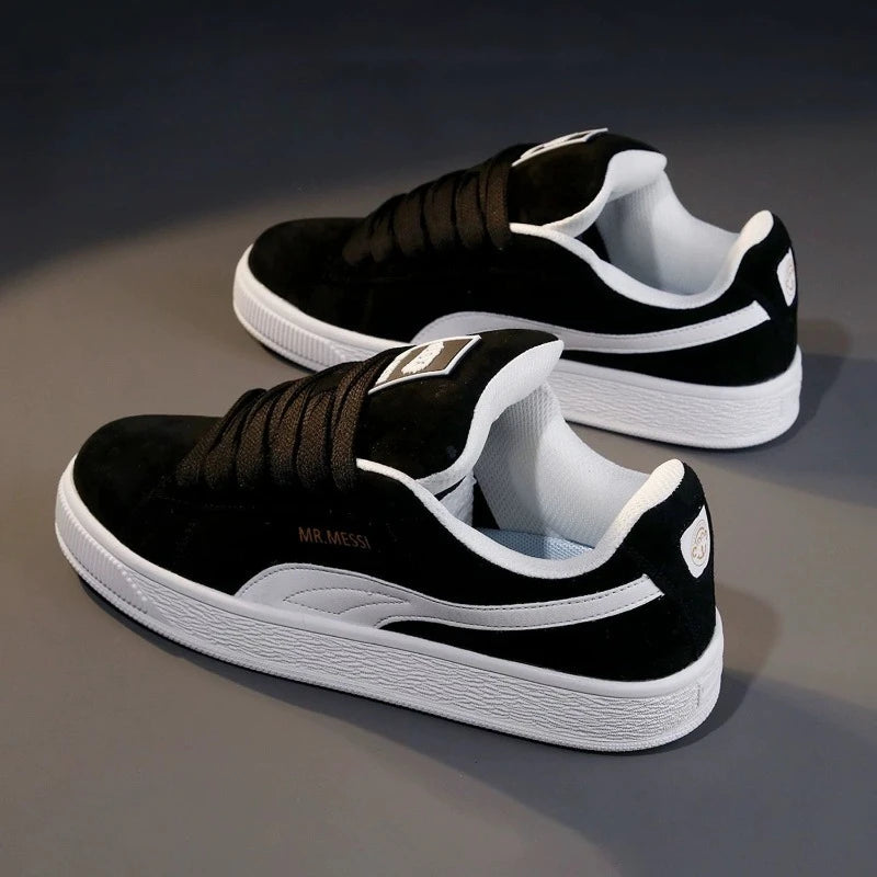 Skate Sneakers、LowTop Casual Board ShoesRetroFlat WalkingTrainers、Lace Up Platform Daily Footwear、Breathable Streetwear Sneakers