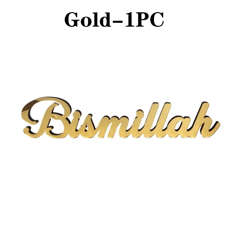 Bismillah Ramadan Acrylic Wooden Ornament Eid Mubarak Home Decoration Islamic Muslim Party Supplies Alhamdulillah Mashallah 2026
