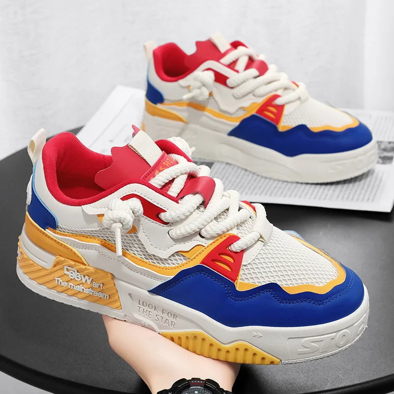 Men's casual shoes 2025 new men's shoes four season fashionable and versatile soft soled white shoes