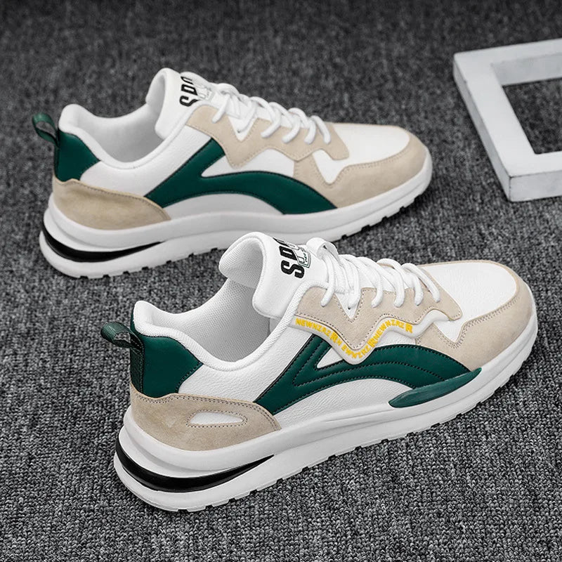 Fashion Men's Shoes Casual Sneakers Four Seasons New Non-slip Comfortable Running Shoes for Men Lace-up White Platform Sneakers