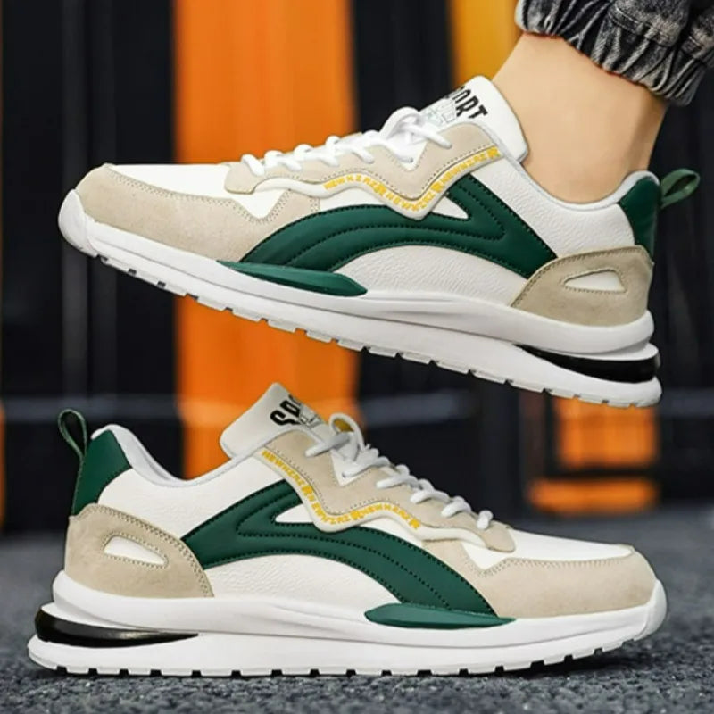 Fashion Men's Shoes Casual Sneakers Four Seasons New Non-slip Comfortable Running Shoes for Men Lace-up White Platform Sneakers
