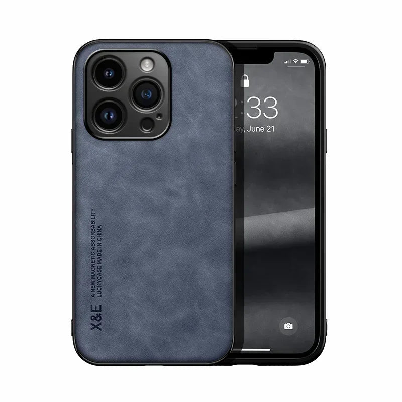 Case For iPhone 17 16e 15 14 13 12 11 Pro Max Plus 13 12 Mini 8 7 Plus Luxury Protective Cover Car Holder Phone Coque Fundas