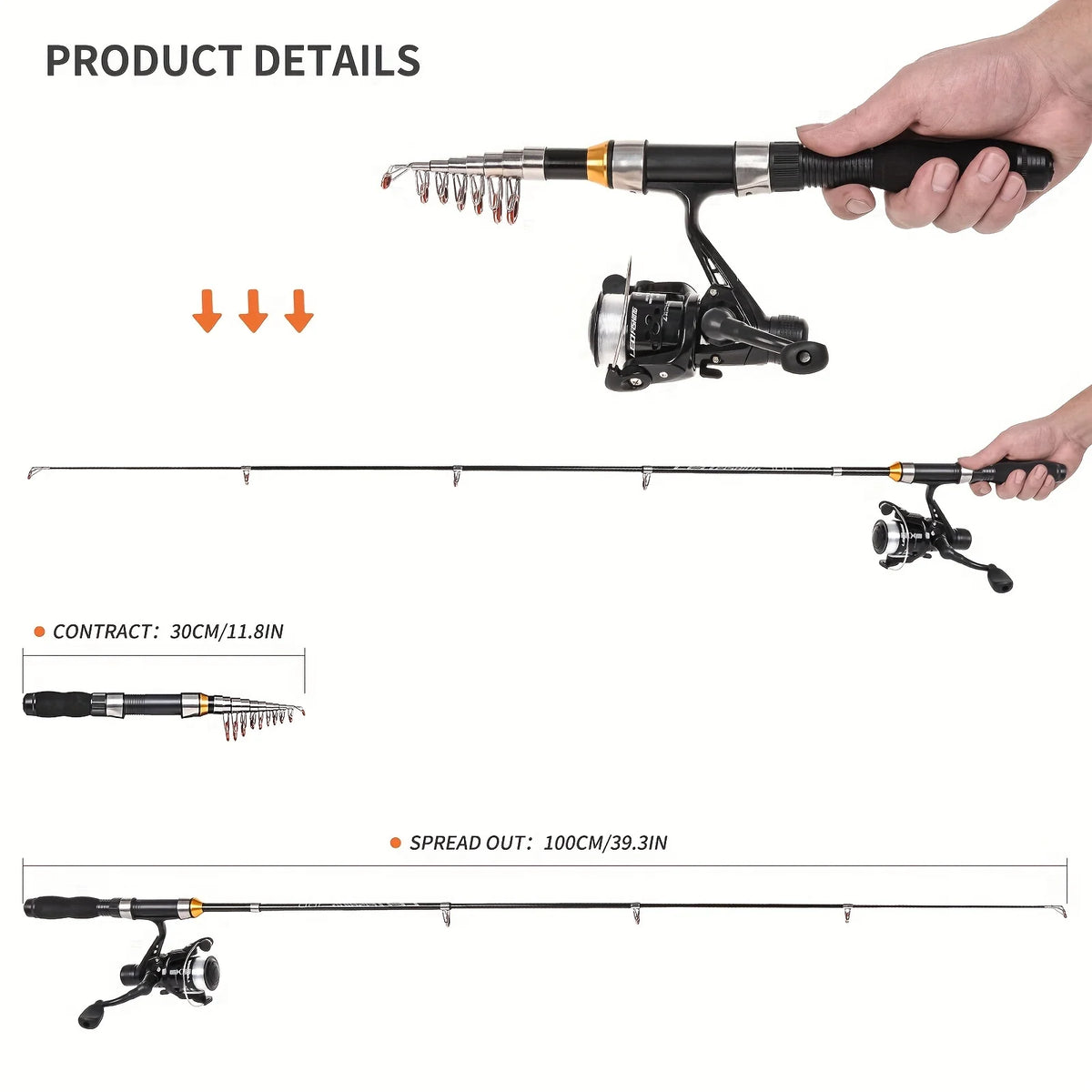 Ultra Short Mini Sea Fishing Rod for Lure Winter Ice Pole Pocket Telescopic Fishing rods 1M-2.3M For Travel Saltwater Freshwater