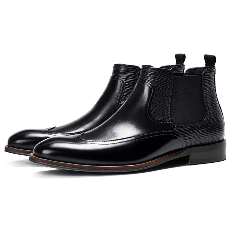 Chelsea Boots for Men Luxury Retro Men Ankle Boot Classic Business Dress Shoes designer British Style High-top Casual Shoes Male