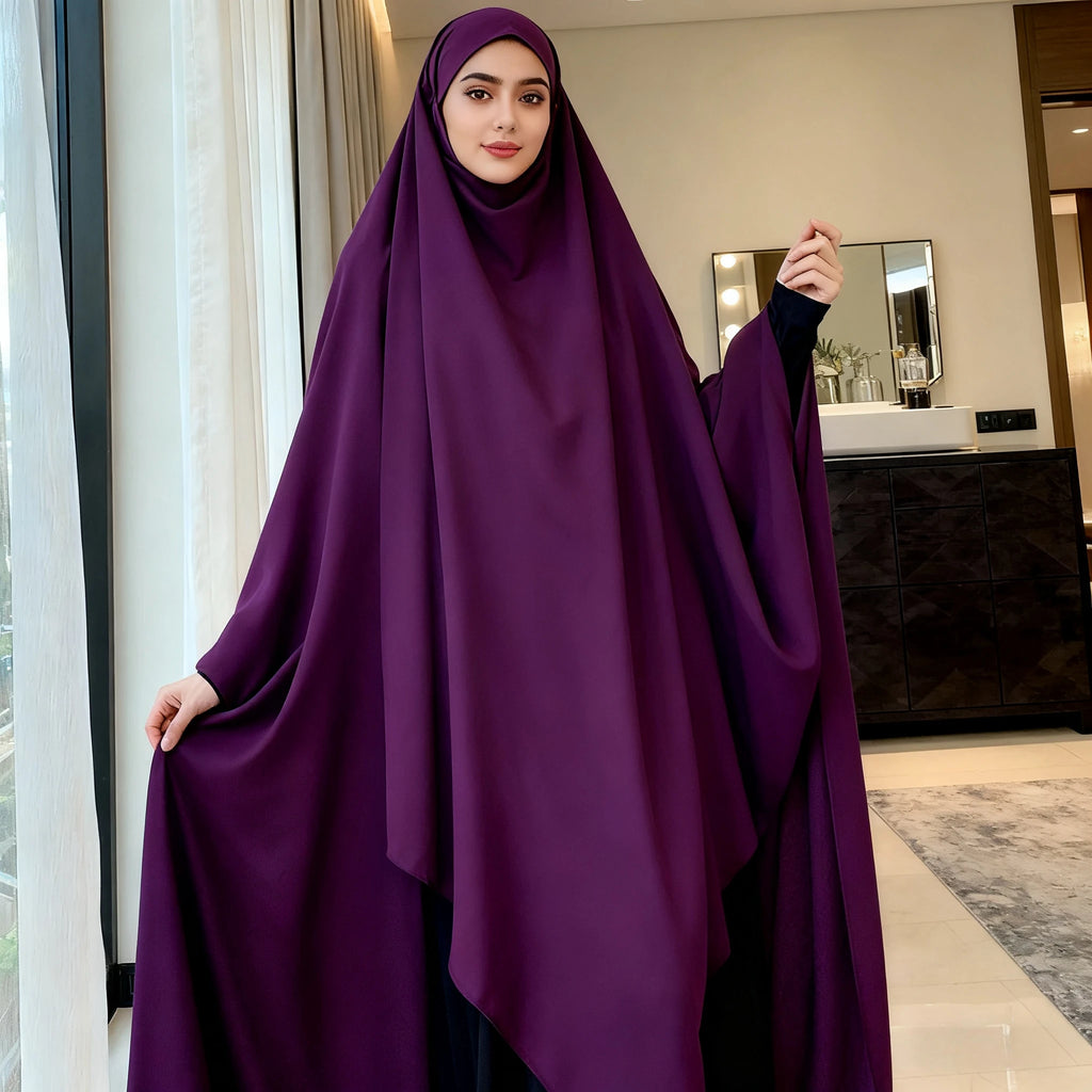 Eid Hooded Muslim Long Khimar Women Hijab Maxi Dress Prayer Garment Dj ...
