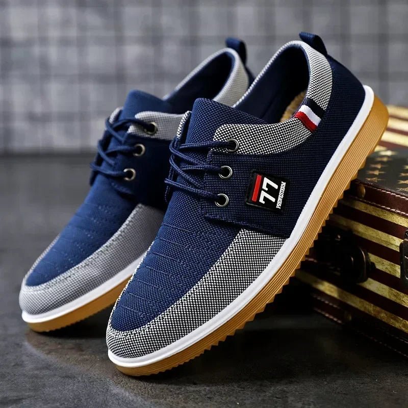 Sneakers Shoes for Men Canvas Shoes Breathable Beef Tendon Bottom Casual Vulcanized Shoes Work Footwear Tenis Masculino2024