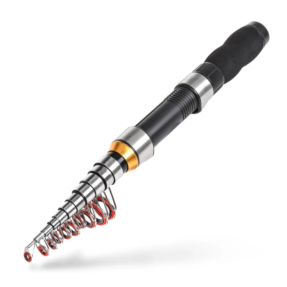 Ultra Short Mini Sea Fishing Rod for Lure Winter Ice Pole Pocket Telescopic Fishing rods 1M-2.3M For Travel Saltwater Freshwater