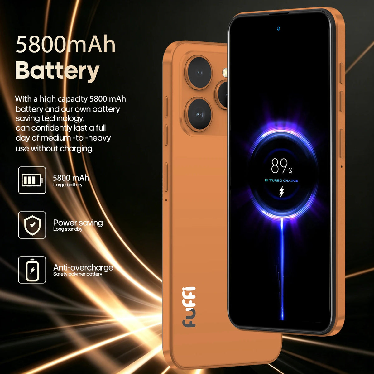 FUFFI M17 Pro Smartphone Android 8G RAM 512GB ROM 6.56 Inch Cellphone 720x1612HD 24+48MP 5800mAh Battery 4G Network Mobile Phone
