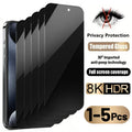 1-5Pcs Full Cover Anti-Spy Screen Protectors for iPhone 14 15 16 17 Pro Max Tempered Glass For IPhone 6 6S 7 8 X XS Max XR Glass