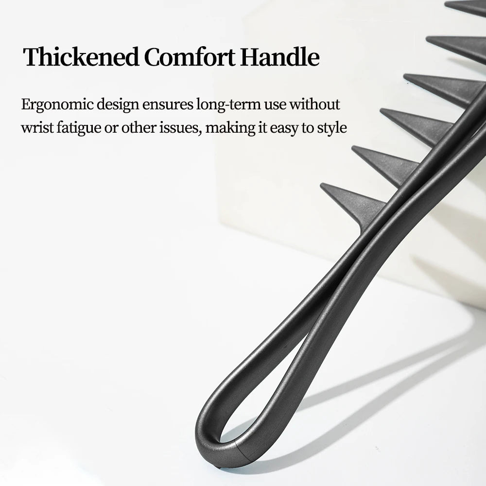 Antistatic Wide Teeth Retro Oil Head Comb Hair Styling Zoning Comb Detangle Curl Hair Comb Salon Hairdressing Tool For Men Woman