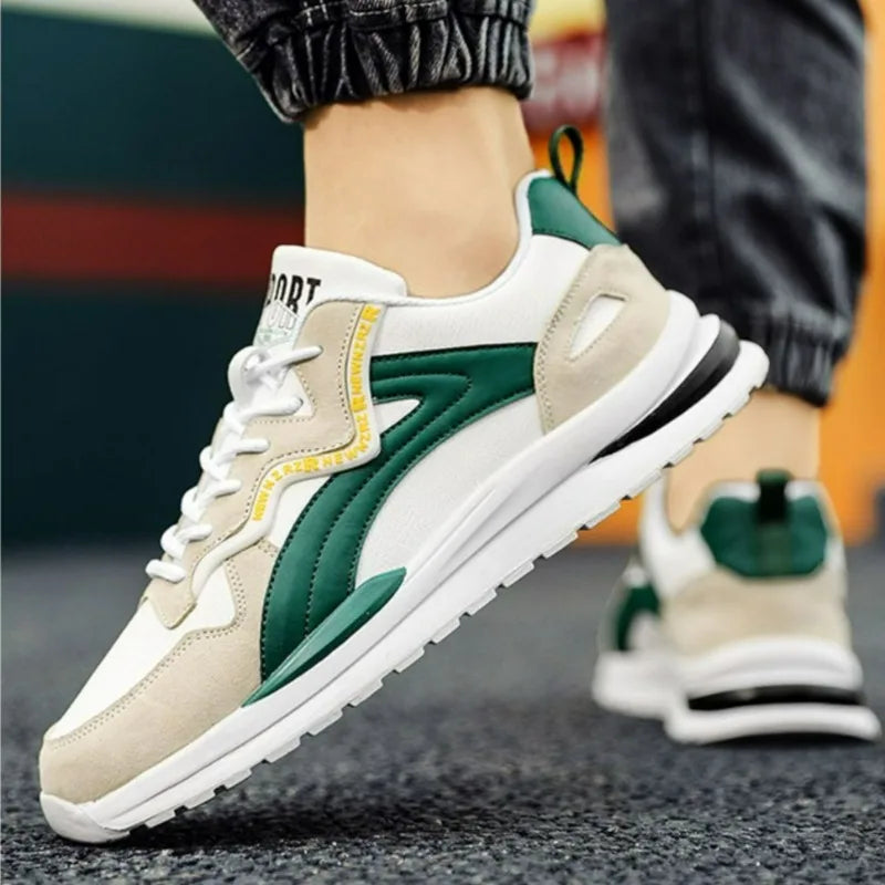 Fashion Men's Shoes Casual Sneakers Four Seasons New Non-slip Comfortable Running Shoes for Men Lace-up White Platform Sneakers