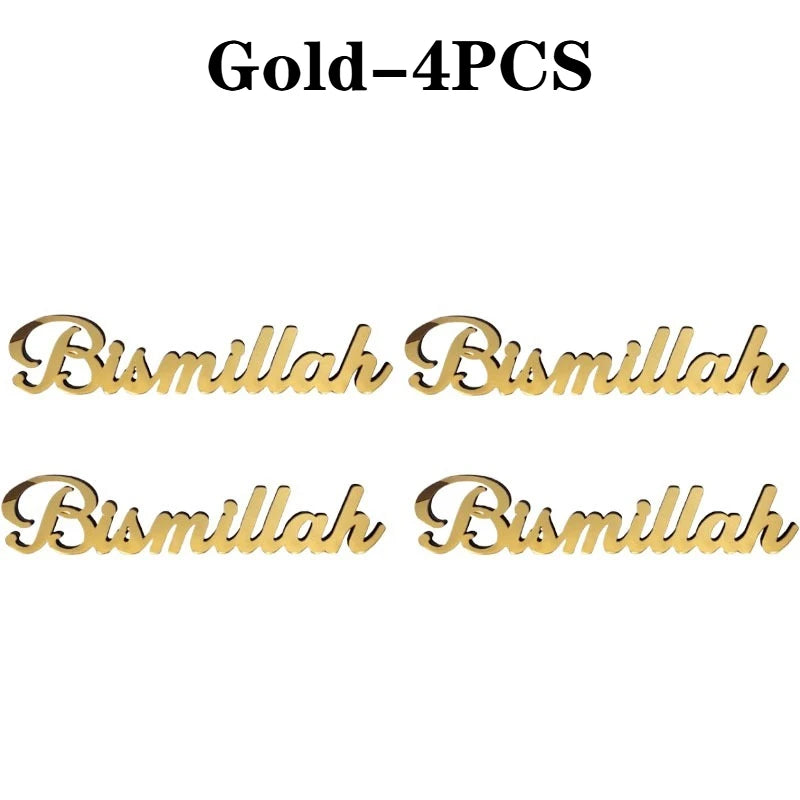 Bismillah Ramadan Acrylic Wooden Ornament Eid Mubarak Home Decoration Islamic Muslim Party Supplies Alhamdulillah Mashallah 2026