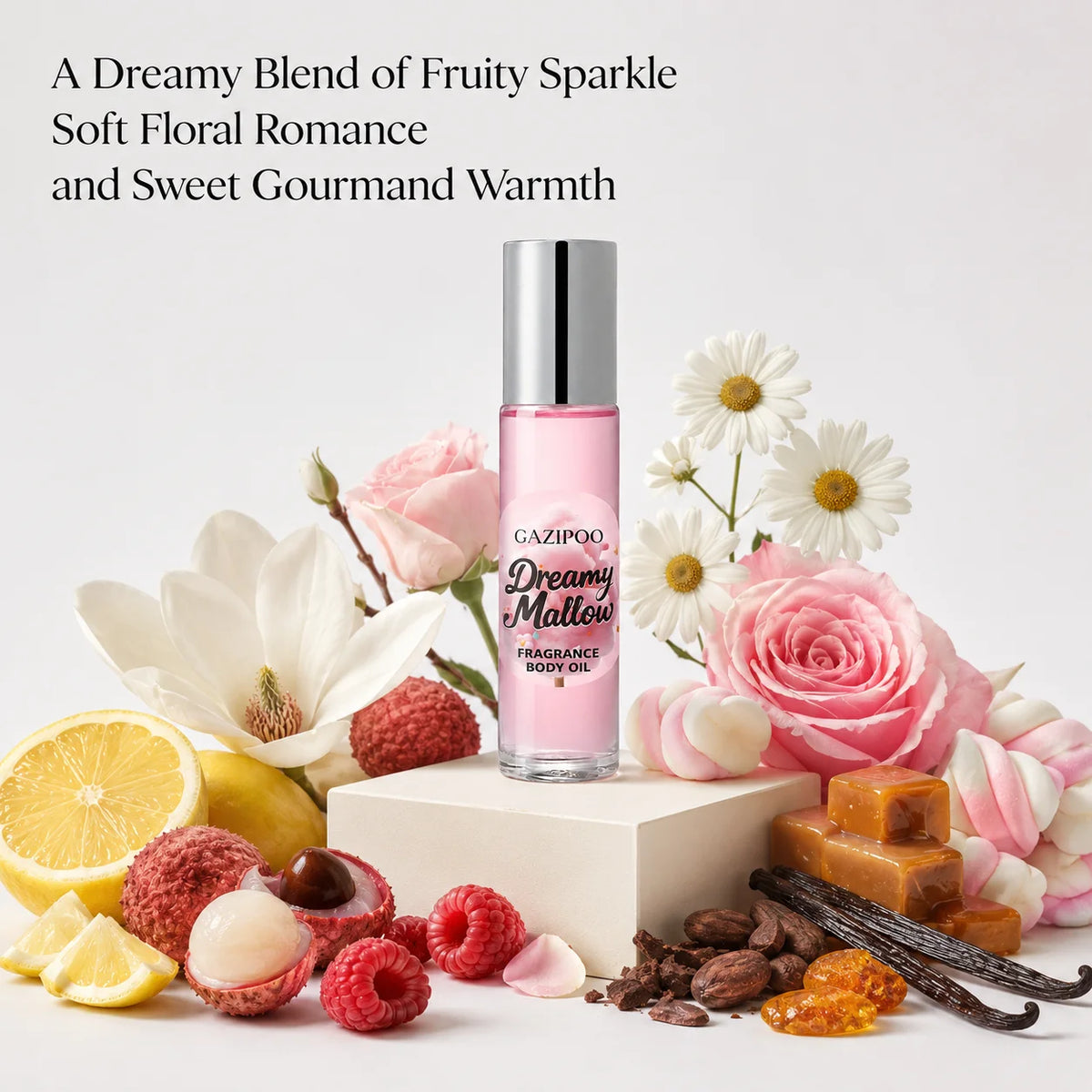 10ML Roll‑On Pheromone Oil - Portable Fragrance Oil,Cotton Candy Floral Fruity Rich Scent Eau de Parfum for Traveling or Dating