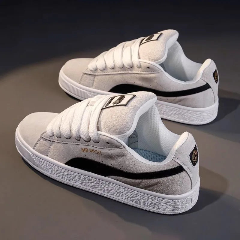 Skate Sneakers、LowTop Casual Board ShoesRetroFlat WalkingTrainers、Lace Up Platform Daily Footwear、Breathable Streetwear Sneakers
