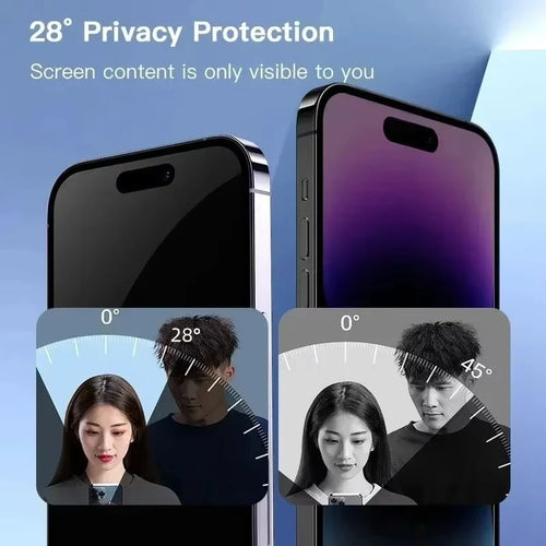 1-5PCS Privacy Screen Protector for iPhone 18 17 Pro Max 16 15 14 13 12 11 16e Plus Mini Air XR XS 6 7 8 Anti-Spy Tempered Glass