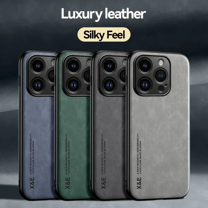 Case For iPhone 17 16e 15 14 13 12 11 Pro Max Plus 13 12 Mini 8 7 Plus Luxury Protective Cover Car Holder Phone Coque Fundas