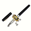 Pen Style Folding Fishing Rod with Line Spool - Compact Mini Fishing Pole, Quick Extend/Retract Mechanism, Lightweight & Sturdy
