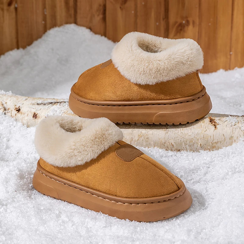 Winter Women's Indoor Slippers Warm Thick Sole Soft Sole Comfortable Outdoor Non Slip Snow Boots Fashion Bedroom Home Shoes