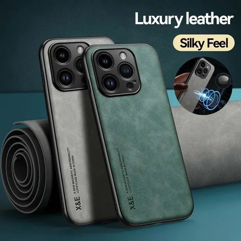 Case For iPhone 17 16e 15 14 13 12 11 Pro Max Plus 13 12 Mini 8 7 Plus Luxury Protective Cover Car Holder Phone Coque Fundas