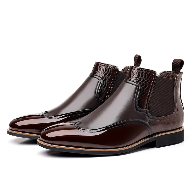 Chelsea Boots for Men Luxury Retro Men Ankle Boot Classic Business Dress Shoes designer British Style High-top Casual Shoes Male